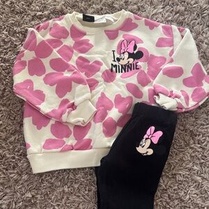 Zara Pink and Black Minnie Mouse Outfit